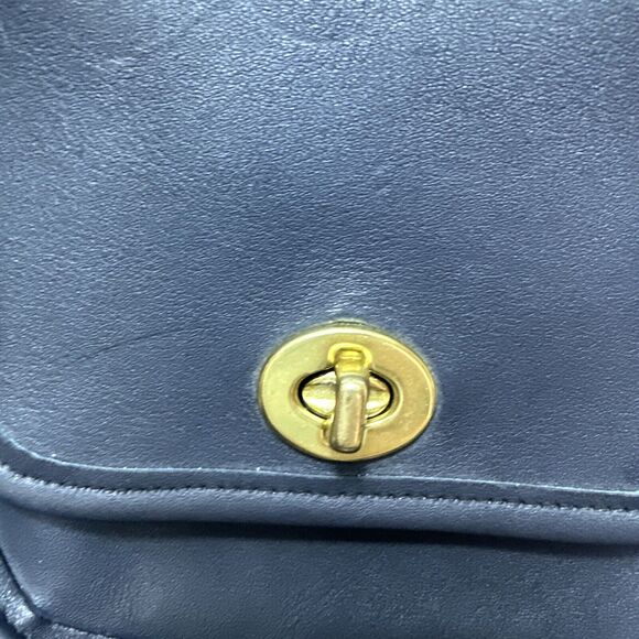 Vintage Coach Everett Crossbody Bag 9934 Navy USA 2000 Hang Tag Included - Picture 10 of 16